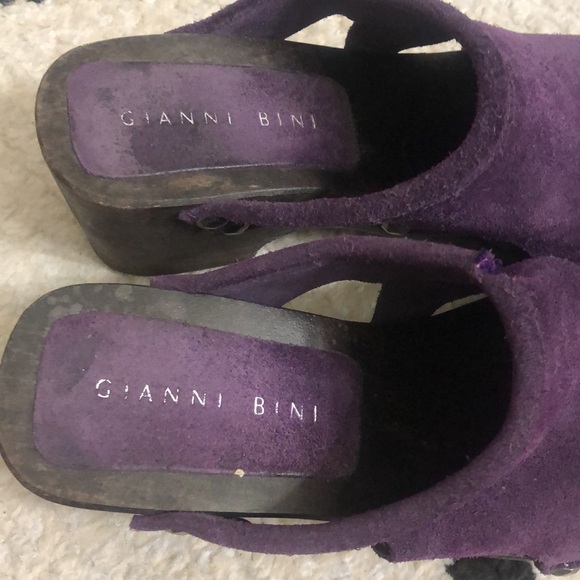 Purple Clogs Slides Miles 7.5M Gianni Bini - Picture 5 of 8
